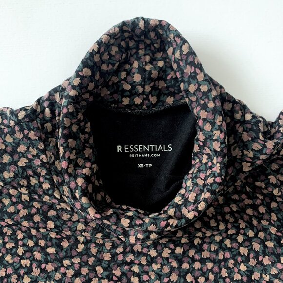 Reitmans Cottagecore Ditsy Floral Dark Fairy Turtle Neck Top Whimsigoth Romantic - Picture 7 of 12
